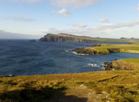 Irland ist für seine felsigen Küsten und grünen Wiesen bekannt.