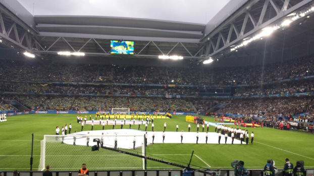 Das Stadion in Lille vor dem Spiel Deutschland - Ukraine!