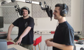 David Staufenbiel und Max Latz am Mikro
