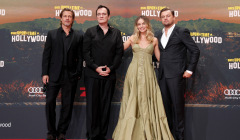 Brad Pitt, Quentin Tarantino, Margot Robbie, Leonardo DiCaprio