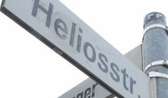 Straßenschild Heliosstraße in Ehrenfeld