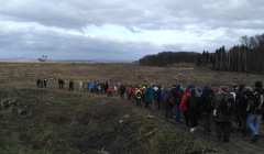 Führung am Hambacher Forst bei Buir. Hier standen mal Stieleichen, Hainbuchen und Maiglöckchen - sie sind dem Braunkohletagebau zum Opfer gefallen.